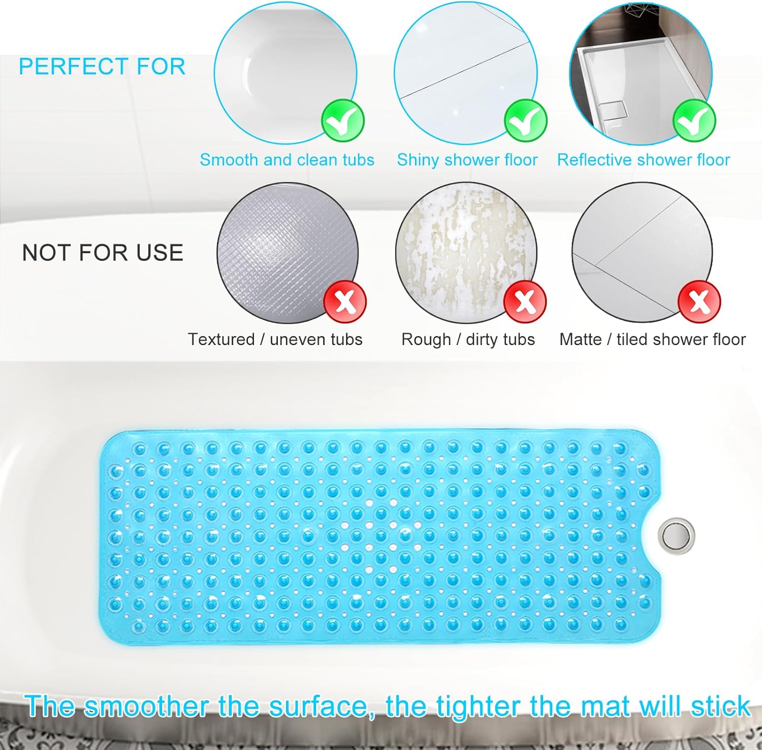 Non Slip Baby Bath Mat 40x16 I - Baby Products Eco Friendly incelemesi ve fiyatı