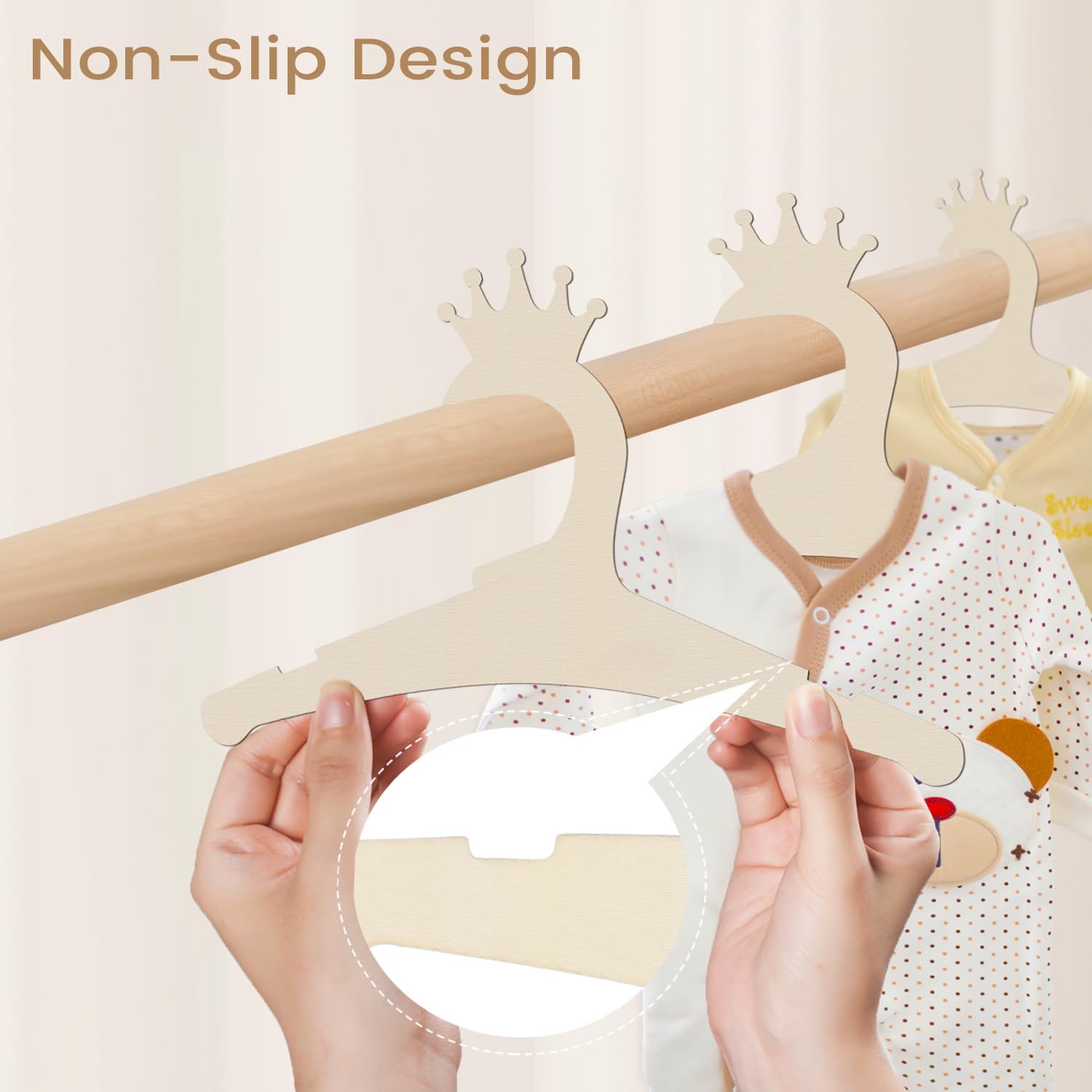Wooden Baby Hangers 9 Inch, Cu - Baby Products Pack incelemesi ve fiyatı