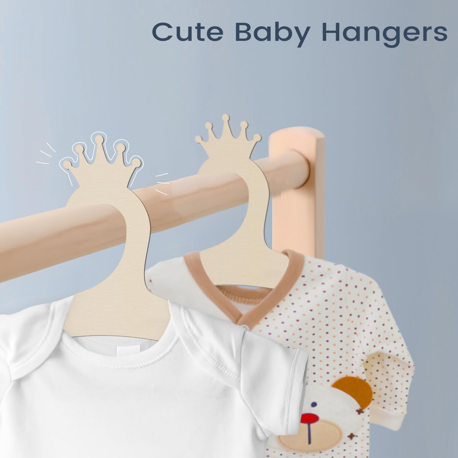 Wooden Baby Hangers 9 Inch, Cu - Baby Products Pack incelemesi ve fiyatı